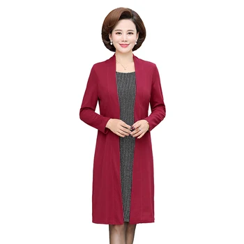 

Fashion Ladies Office Work long Dress 2018 Street Wear New Casual Loose Bodycon Dress And Slim Waist Plus Size Mom's Dresses