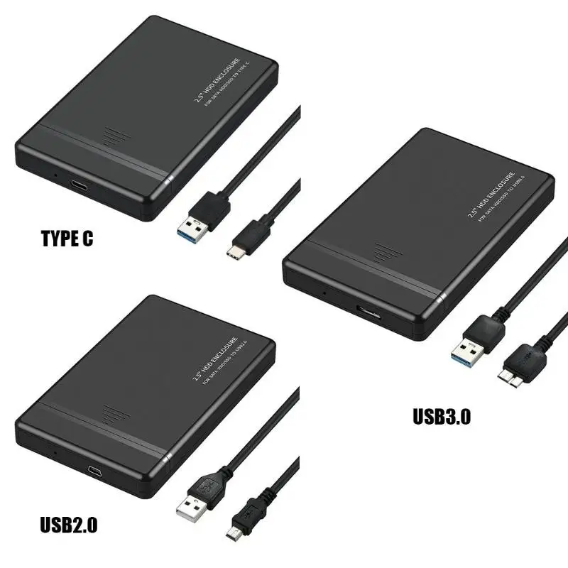 2,5 дюймов HDD SSD чехол Sata для USB C 3,0 2,0 адаптер Бесплатный ящик для инструментов жесткий диск Корпус HDD диск Жесткий диск для WIndows Mac OS