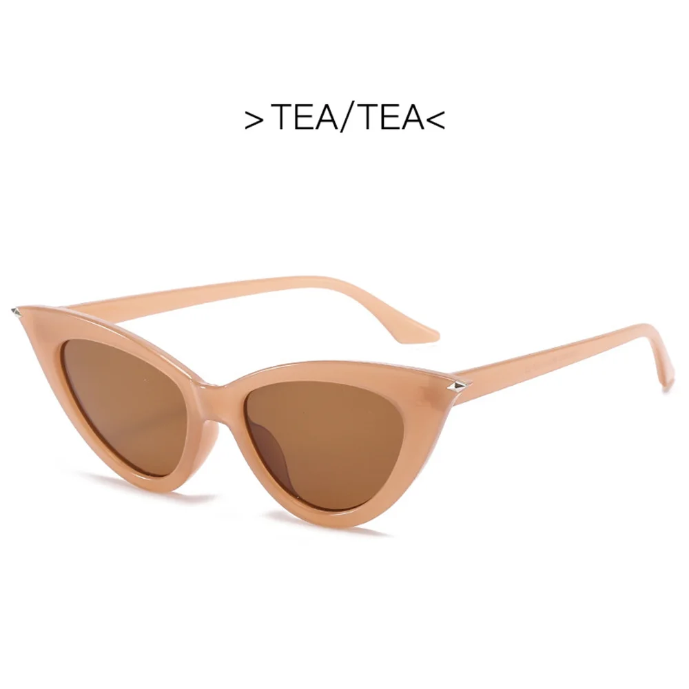 white sunglasses women UV400 Personality Cat Eye Sunglasses Trendy Driving Streamlined Sun Glasses Female Street Shooting Eyewear Brand Designer rectangle sunglasses Sunglasses