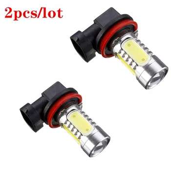 

2pcs/lot High Power COB LED Bulb Light Source with Projector For Driving Fog Headlight Lamp Pure White DC12V 7.5W