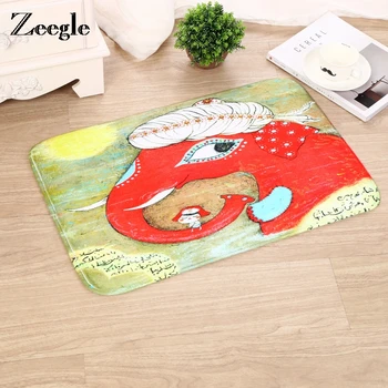 

Zeegle National Style Outdoor Door Mats Entrance Mats Non-slip Bath Mats Bathroom Toilet Rugs Absorbent Kitchen Floor Carpet