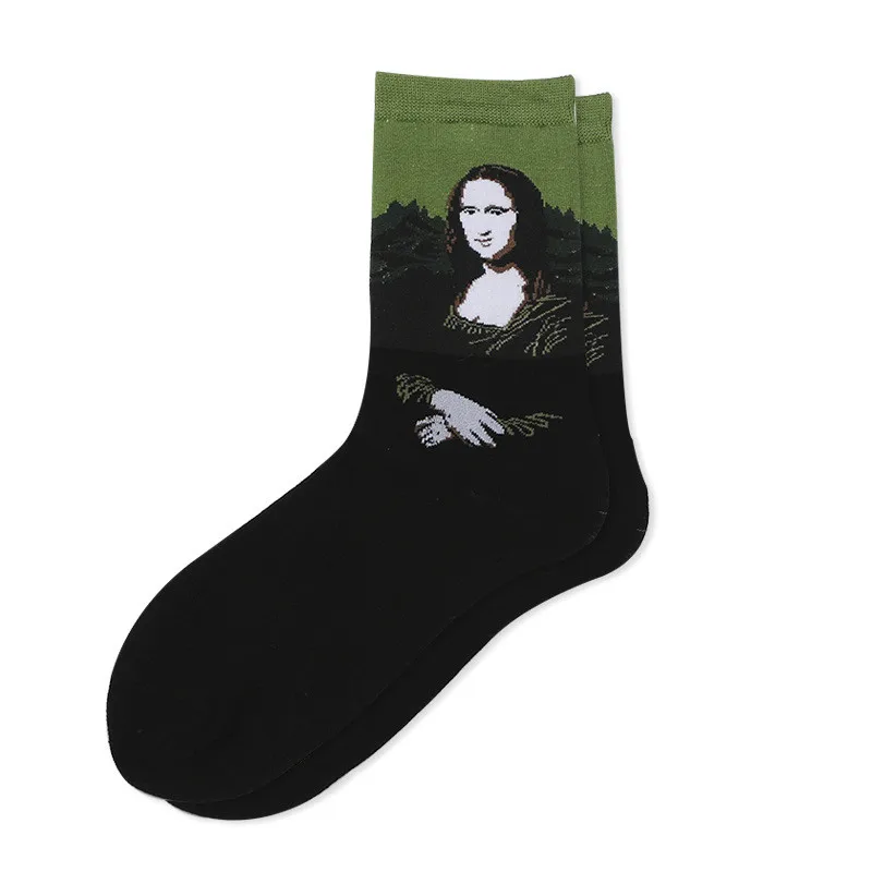 Харадзюку Осень Зима Ретро женские носки тренд Искусство Ван Гог Фреска всемирно известная серия масляной живописи женские носки забавные носки