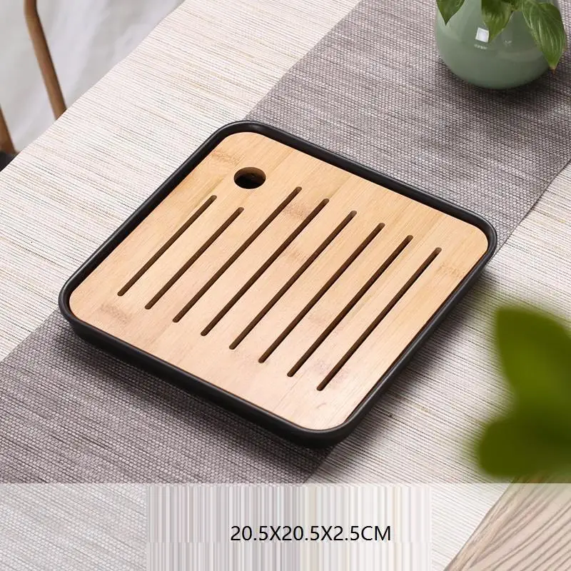 Чайная посуда Kung Fu Vassoio Da Portata Puer Serviertablett Table Bandeja Para Servir Bamboo Gongfu китайская Подставка под порцию чайный поднос
