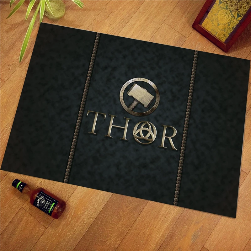 40x60cm Коврик для двери с супергероями из команды Мстителей Marvel, ковер Капитана Америки, коврик для спальни, нескользящий коврик, мультяшный подарок - Цвет: 40x60cm