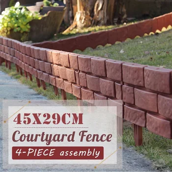 

4PCS 45X29CM Miniature Mini Fence Fairy Garden Barrier Wooden Craft Room Decor Maison Figurine Home Decoration Accessories