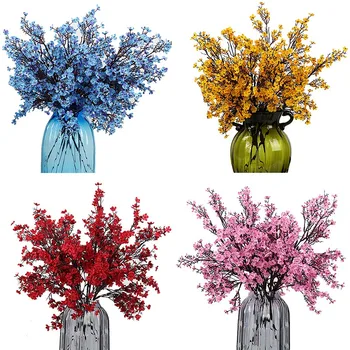 

Baby's Breath Fabric Cloth Artificial Flowers 6 Bundle European Fake Silk Plants Decor Wedding Party Decoration Bouquets Real Pr