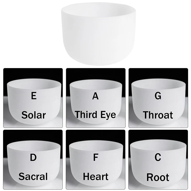 8 дюймов Примечание идеальный звук чакра Матовый Кварцевый Кристалл Поющая чаша