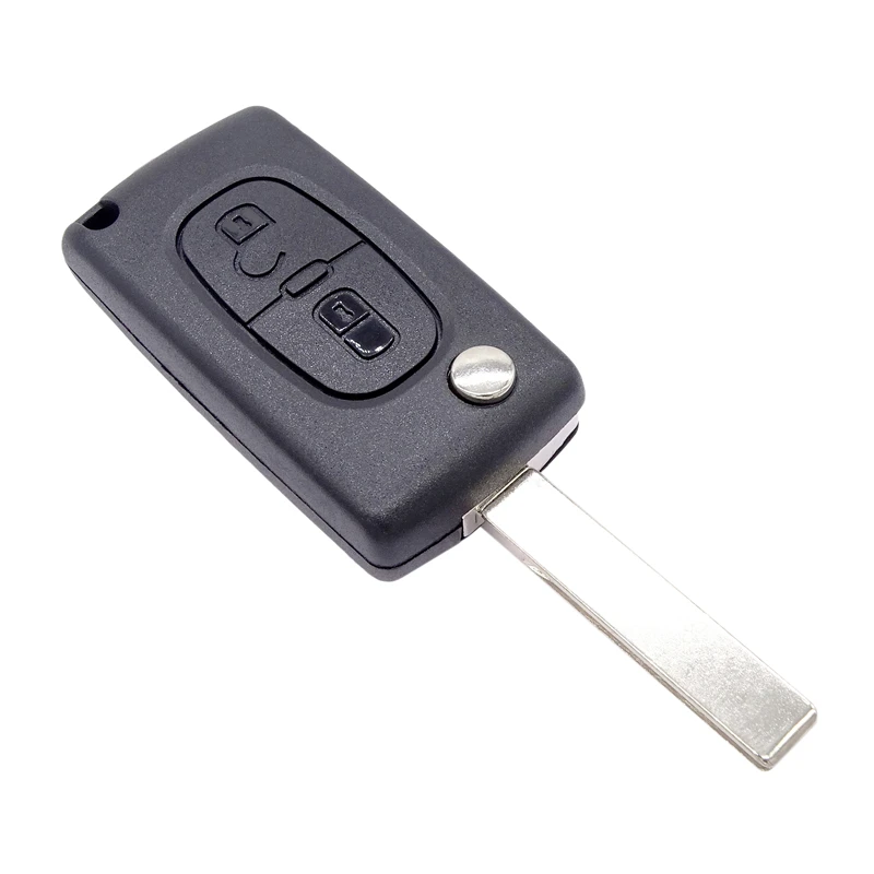 2 кнопки, чехол для автомобильного ключа, брелок для peugeot 308 307 207 407, подходит для CE0536, сменный Складной флип-чехол для ключа HU83 Blade