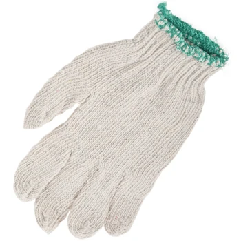 

12 Pairs White Factory Industry Knitted Cotton Work Protect Gloves