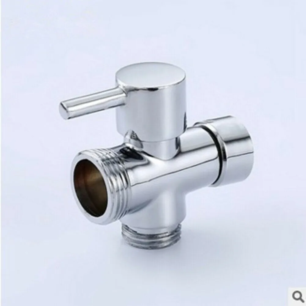 Description Picture 5 of item1/2 Valve Head Faucet Bathroom Accessories Water Separator Switch Adapter Adjustable Control 3 Way Connector Shower Diverter