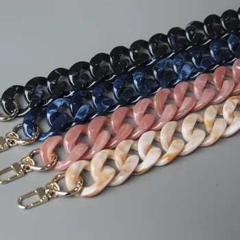 

New Women Shoulder Clutch Chain DIY Handbag Accessory Chain Black Pink Detachable Resin Blue Luxury Strap