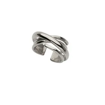 

Vintage 925 Sterling Silver Irregular Chains Rings For Women Jewelry Beautiful Finger Open Rings For Party Birthday Gift