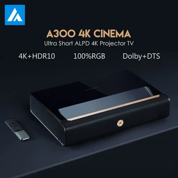 

Original WEMAX A300 4K Projector Ultra Short Throw Laser Projector 9000 ANSI Lumen ALPD TV Home Theater Support 3D With Speaker