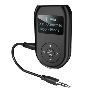 

Bluetooth 5.0 Wireless Transmitter and Receiver with Display Sn,Low Latency o Adapter for Pc TV
