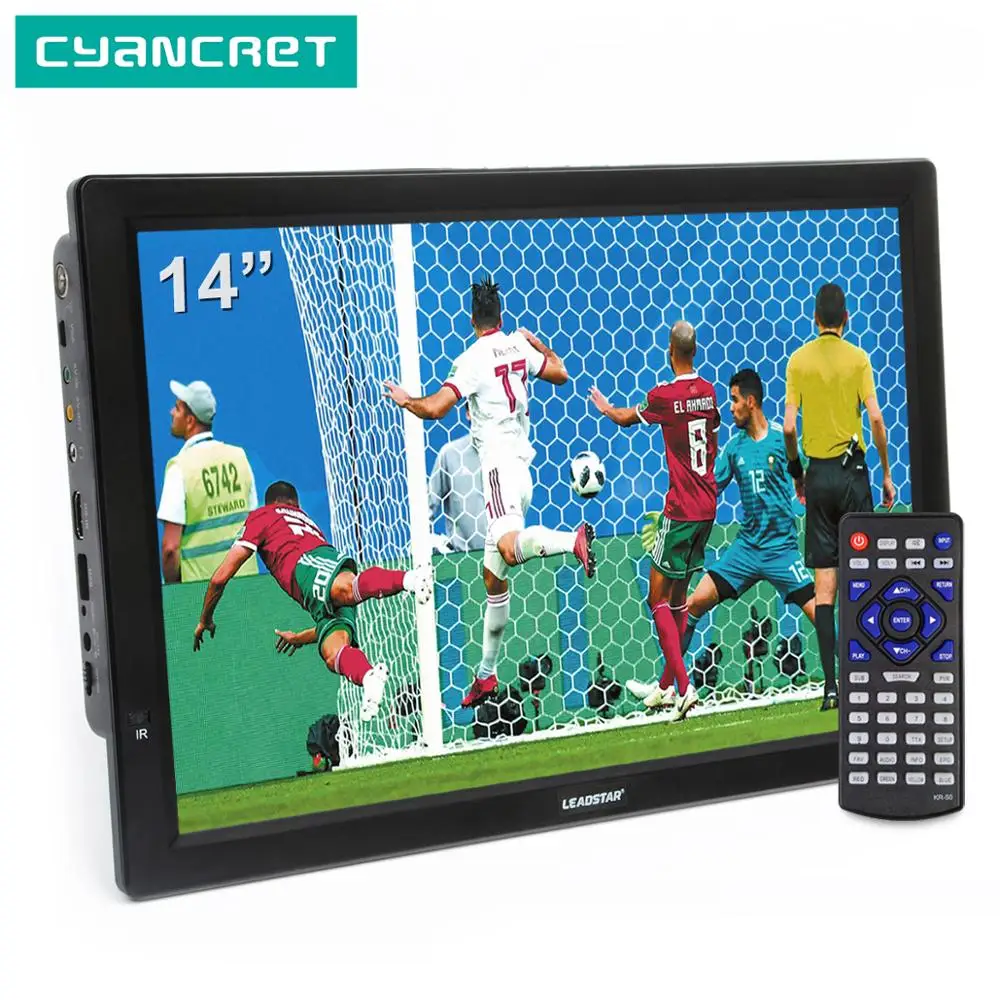 Comprar LEADSTAR D14 14 pulgadas HD portátil TV DVB T2 ATSC Digital analógica televisión Mini pequeño coche TV soporte MP4 AC3 HDMI Monitor para PS4