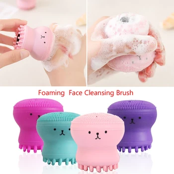 

Hot Silicone Octopus Foaming Face Cleansing Brush Facial Cleanser Wash Face Brush Cleaning Instrument Silicone Skin Care Tool