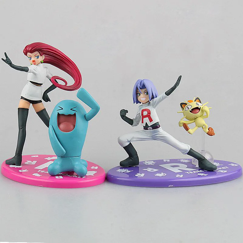 Экшн фигурка TAKARA TOMY Rocket Team Jesse wobбуфет Джеймс Meowth японское аниме Покемон модель