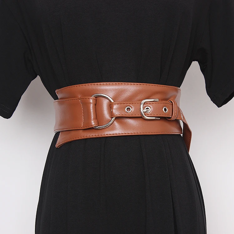 Роскошный однотонный мягкий PU пояс женский зеленый верблюжий искусственная кожа осень Пряжка корсет ремень Дамская мода cestus пояс для платья