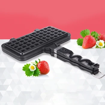 

Non Stick Breakfast Waffle Iron Stove Top Hanging Hole Making Tool Kitchen Baking Pan Rectangle Aluminum Alloy DIY Press Plate