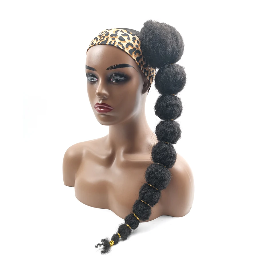 para preto feminino afro puff kinky encaracolado