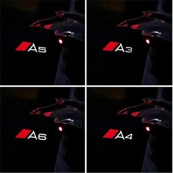 

2X LED Car Door Welcome Lights For Audi A3 8V A4 B8 B8.5 B9 A5 A6 6000K Laser Projector Logo Courtesy Lamps