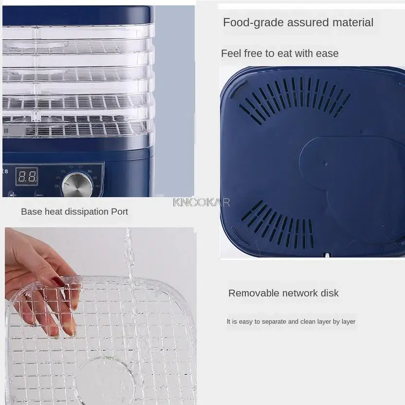 5 Trays Mini Food Dehydrator Fruit Dryer Household Baby Pet Snack Fruit And  Vegetable Snacks Air