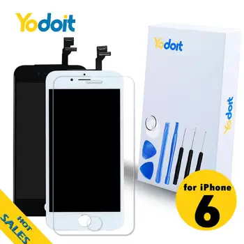 

Yodoit for iPhone 6 Screen Replacement LCD Touch Digitizer Display Screen Replacement Button Camera Complete Assembly+Tools