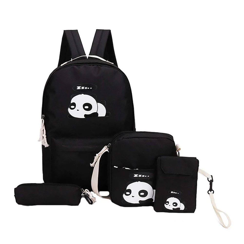 4 шт. школьные сумки для девочек подростков Повседневные детские милые панды