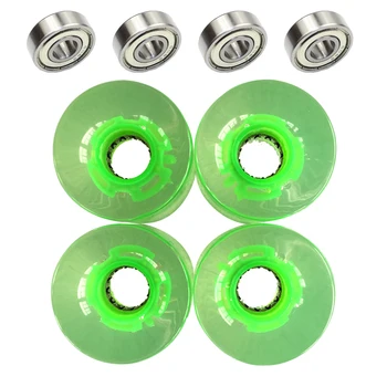 

4pcs/set Gift Transparent Fish Board Wear Resistant LED Skateboard Flashing With Bearing PU Roller Cruiser Wheels Durable Mini