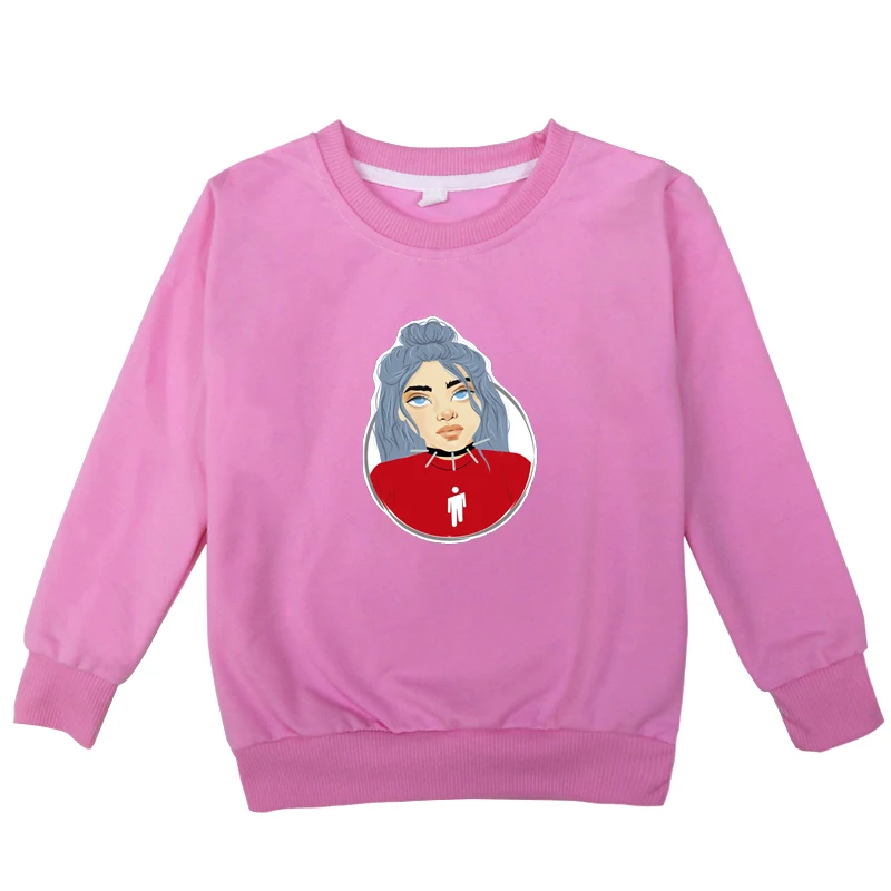 kids hoodies 3 Г. Весенне-осенние толстовки с капюшоном для маленьких мальчиков и девочек хлопковая толстовка с капюшоном с длинными рукавами Billie Eilish, футболки, свитшоты одежда для малышей - Цвет: kids hoodies 3
