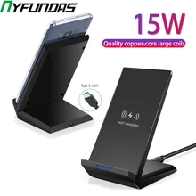 15W Qi Wireless Charger Fast Holder Stand Station Dock For Iphone 11 Pro Max XS MAX X 8 Plus Samsung S10 Huawei Phone Charging