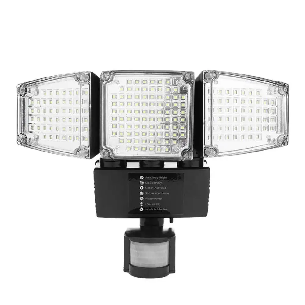 

188 LED Solar Light PIR Motion Sensor Security Flood Light Outdoor Lamp Waterproof Solar Emergency Night Lamps Wall Spotlight