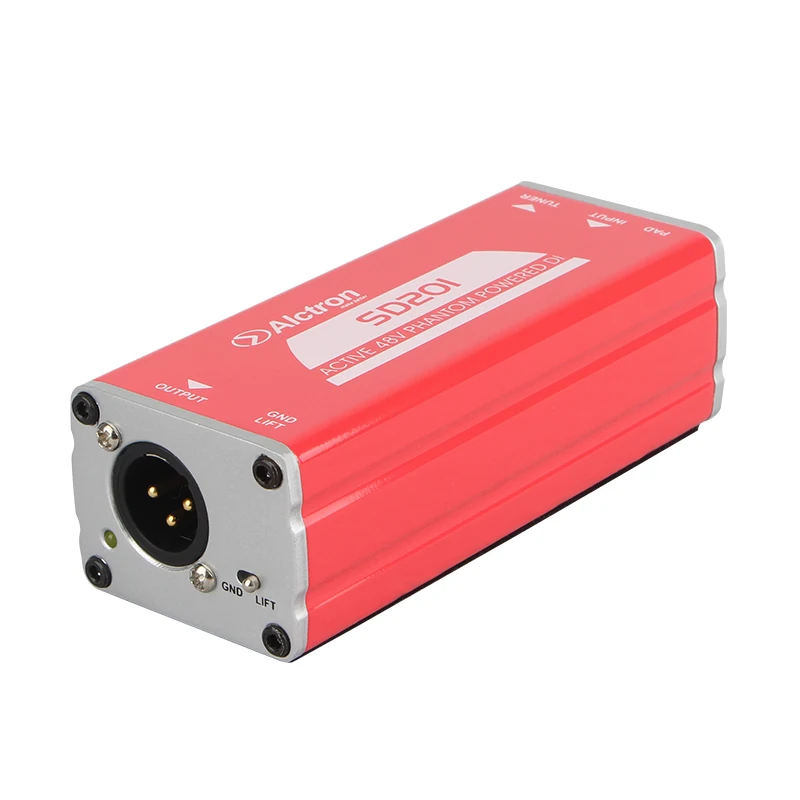 4 шт./партия Alctron SD201 active 48 В phantom power DI box для записи гитары и сцены, акустической и электрической гитары