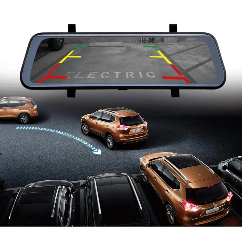 

4G Streaming Media 10 Inch 8.1 Android System Full Screen Smart Rearview Mirror GPS Navigation Driving Recorder