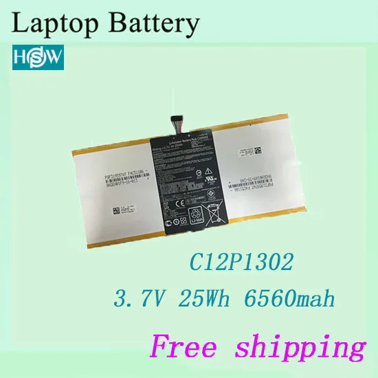 

Hot sale C12P1302 laptop battery For Asus MeMo Pad FHD 10 ME302C ME302KL Series Tablet battery free shipping