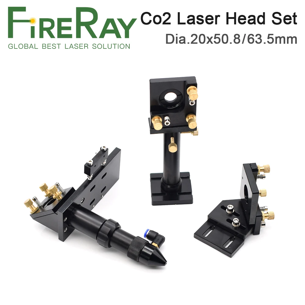 

FireRay CO2 Laser Head Set Mirror and Focus Lens Integrative Mount Houlder for Laser Engraving Cutting Machine