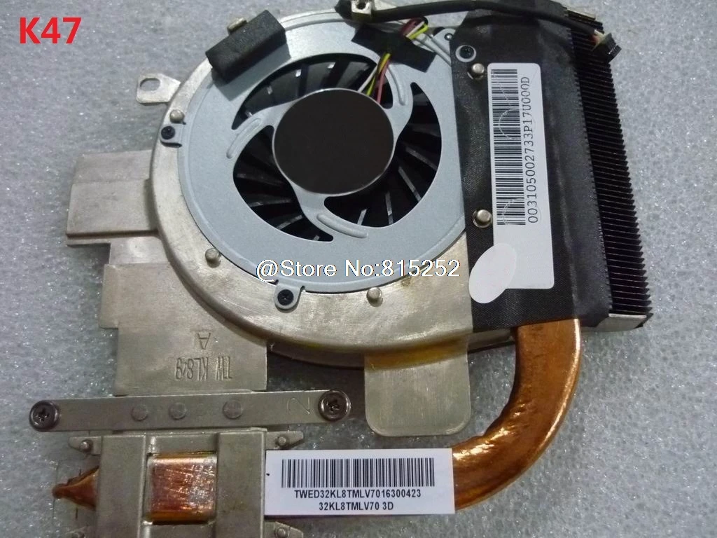 Вентилятор процессора и радиатор для ноутбука lenovo K47 KL8 31050027 32KL8TMLV00/70 K43A LE8A 31035155 3ULE8TALV5