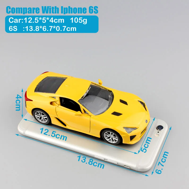 1/36 весы Малый automax Toyota lexus LFA спортивный автомобиль литые автомобили миниатюрный металлический оттягивающаяся назад модель игрушки Дети Мальчики Подарки