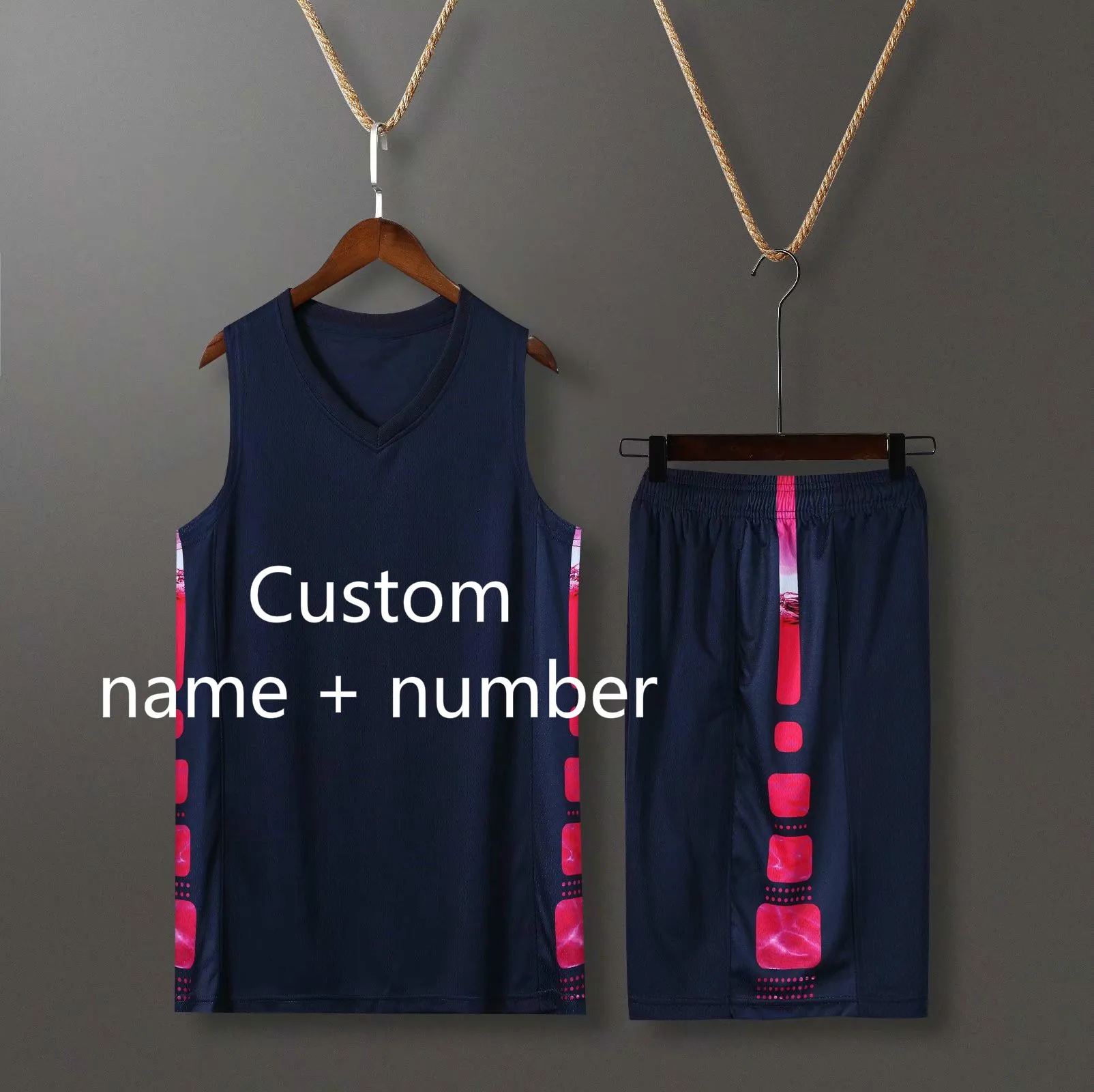 Custom name number Мужские баскетбольные майки для колледжа, набор спортивной командной игры, Молодежная пустая баскетбольная форма, костюм, тренировочный комплект на заказ - Цвет: Custom name number