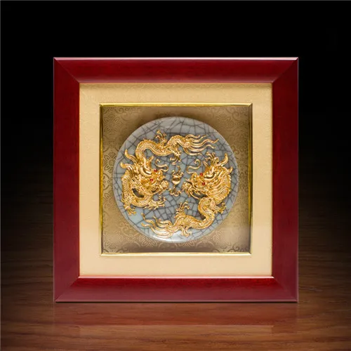 plate 4 inch Unique good 24k gold foil 16 inch keepsake birthday gifts for guys - Цвет: plate 4 inch