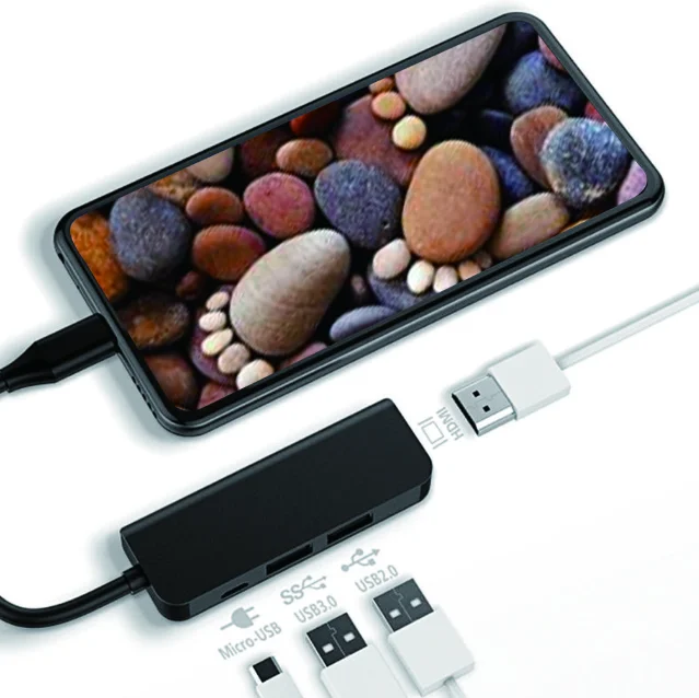 4 в 1 Usb C концентратор Usb type C адаптер док-станция с 4K Hdmi Pd Зарядка для Macbook 4-в-1 Usb C концентратор Usb type C адаптер