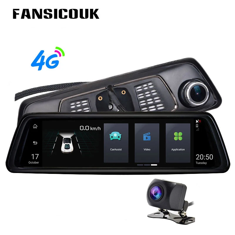 4G ADAS 10 ''Автомобильное зеркало заднего вида DVR 2GB ram Dash Cam 1080P рекордер двойной объектив gps авто регистратор камера специальный кронштейн V9-2Ch