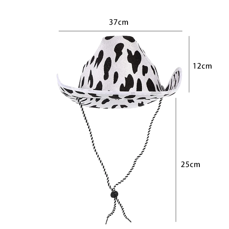 Cowboy Hat Cow Print Cowboy Hat Performance Party Celebration for Cosplay Costume Christmas Party White Black cowboy hats