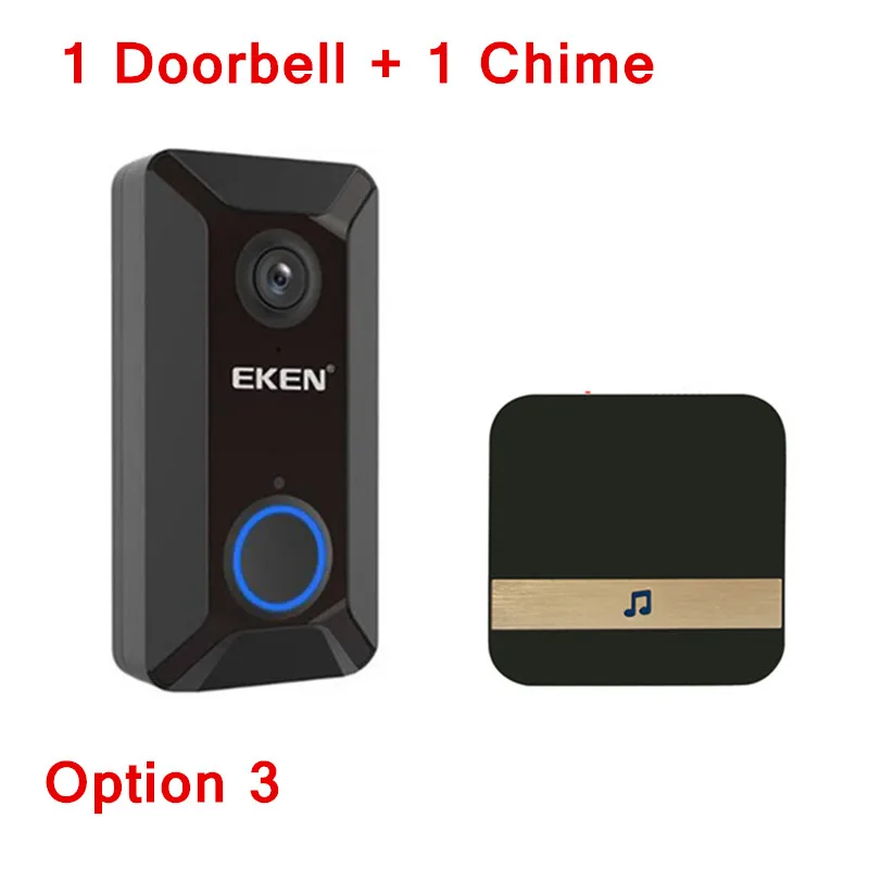 Eken V6 720P wifi видео дверной звонок домашний дверной звонок беспроводной видеодомофон Облачное хранилище двухстороннее аудио ночное видение - Цвет: Option 3