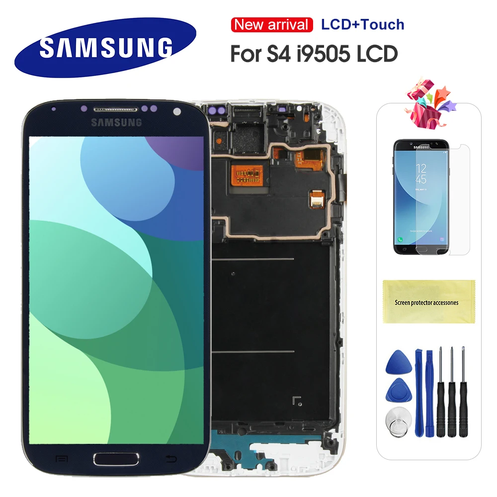 

For SAMSUNG Galaxy S4 LCD Display i9500 i9505 i9506 Touch Screen Digitizer Assembly Replacement with Frame For S4 LCD Screen