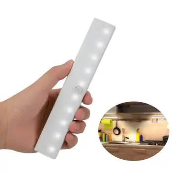 

10 LEDs PIR LED Motion Sensor Light Cupboard Wardrobe Bed Lamp LED Under Cabinet Night Light For Closet Stairs Kitchen