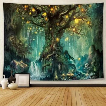 

Wishing Trees 3D Print Tapestry Wall Hanging Psychedelic Decorative Wall Carpet Bed Sheet Bohemian Hippie Home Decor Couch Throw