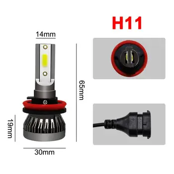 

1pc H11 Car LED Headlight 90W 12000LM Turbo Light Bulb 6000K White IP68 Waterproof Fog Light Auto Product Car Accessories