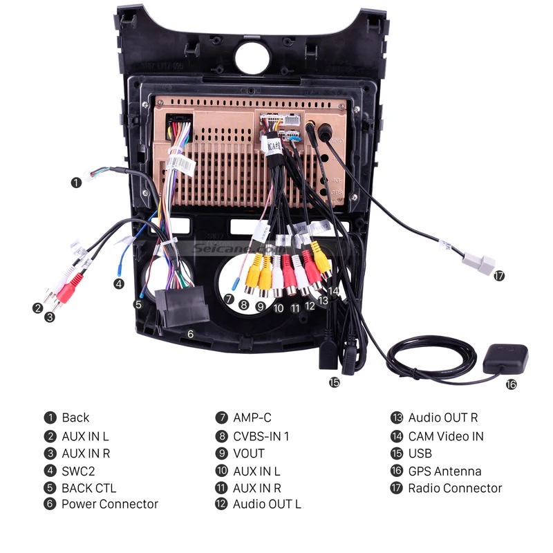 Top Seicane Android 9.0 9" Quad-Core Car Radio Touchscreen GPS Multimedia Player for 2008 2009 2010-2012 KIA Forte MT with FM 4