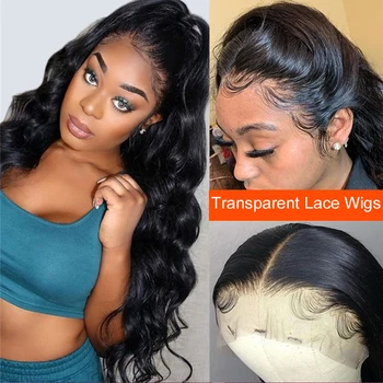 

13x4/13x6 Transparent Lace Wigs Body Wave Human hair Wigs Pre Plucked Lace Front Wig For Black Women Remy mslynn hair